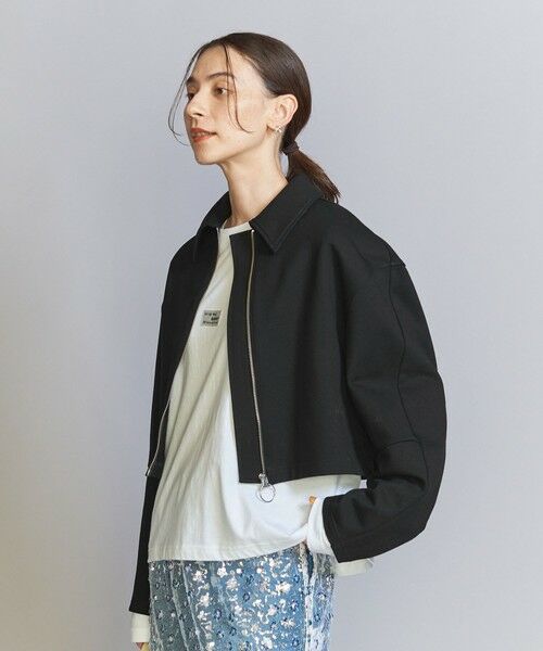 BEAUTY&YOUTH UNITED ARROWS / ビューティー&ユース ユナイテッドアローズ カーディガン・ボレロ | 裏毛 クロップド ジップカーディガン | 詳細1