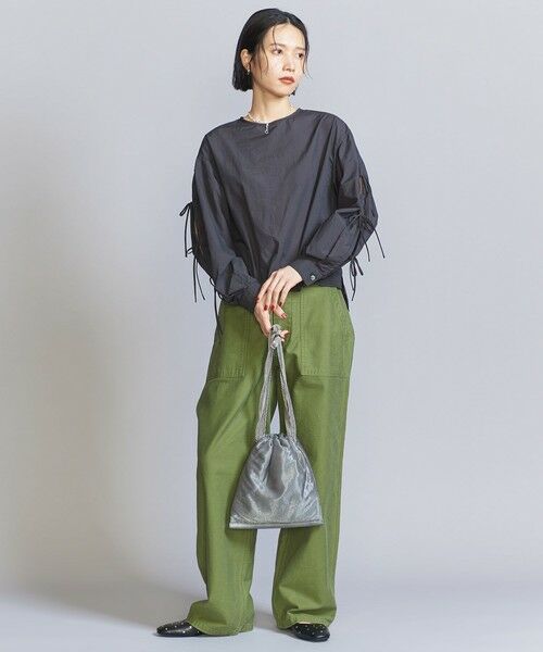 BEAUTY&YOUTH UNITED ARROWS / ビューティー&ユース ユナイテッドアローズ ショルダーバッグ | ベルベット×チュール ドロストバッグ | 詳細14