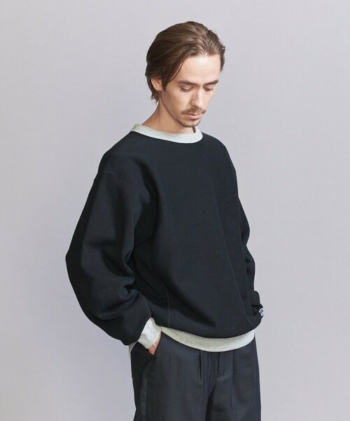 BEAUTY&YOUTH UNITED ARROWS / ビューティー&ユース ユナイテッドアローズ カットソー | 【別注】 ＜CHAMPION＞ ツートーン クルーネック スウェット | 詳細1