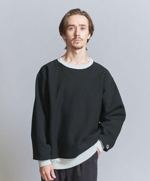 BEAUTY&YOUTH UNITED ARROWS / ビューティー&ユース ユナイテッドアローズ カットソー | 【別注】 ＜CHAMPION＞ ツートーン クルーネック スウェット | 詳細1