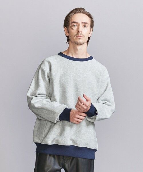 BEAUTY&YOUTH UNITED ARROWS / ビューティー&ユース ユナイテッドアローズ カットソー | 【別注】 ＜CHAMPION＞ ツートーン クルーネック スウェット | 詳細7