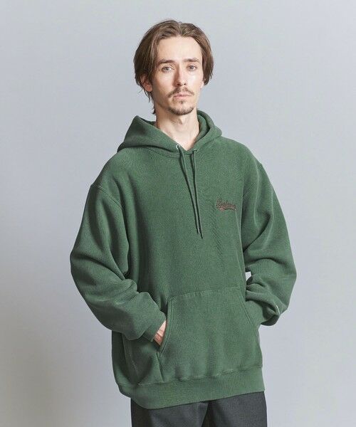 BEAUTY&YOUTH UNITED ARROWS / ビューティー&ユース ユナイテッドアローズ カットソー | 【別注】 ＜CHAMPION＞ ワンポイント ロゴ スウェット フーディ | 詳細10