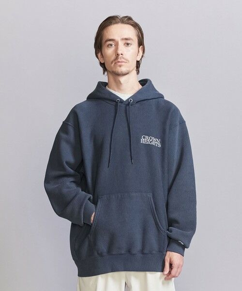 BEAUTY&YOUTH UNITED ARROWS / ビューティー&ユース ユナイテッドアローズ カットソー | 【別注】 ＜CHAMPION＞ ワンポイント ロゴ スウェット フーディ | 詳細22