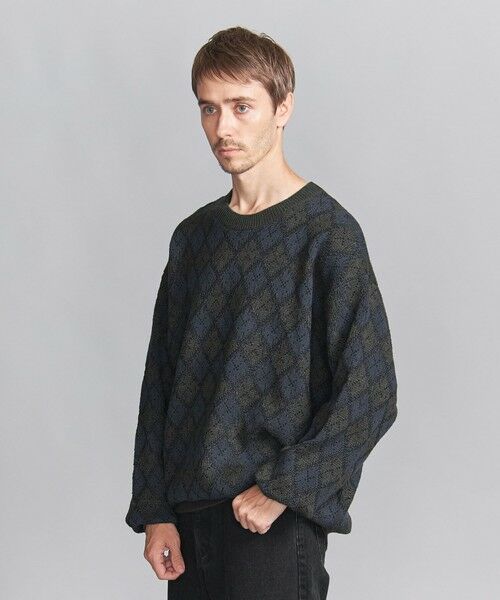 BEAUTY&YOUTH UNITED ARROWS / ビューティー&ユース ユナイテッドアローズ ニット・セーター | RHOMBUS パターン クルーネック ニット | 詳細14