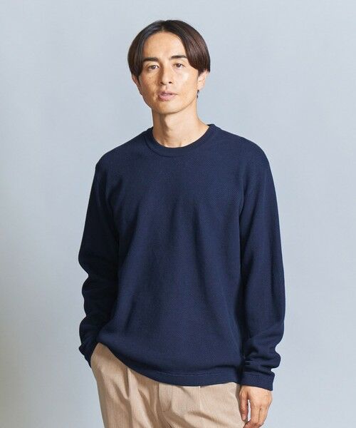 BEAUTY&YOUTH UNITED ARROWS / ビューティー&ユース ユナイテッドアローズ ニット・セーター | ガスコットン スランティング クルーネック ニット | 詳細12