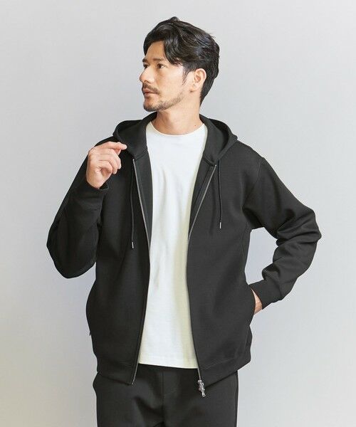 BEAUTY&YOUTH UNITED ARROWS / ビューティー&ユース ユナイテッドアローズ パーカー | 【WEB限定 WARDROBE SMART】ダブルニット ジップパーカー/セットアップ対応 | 詳細1