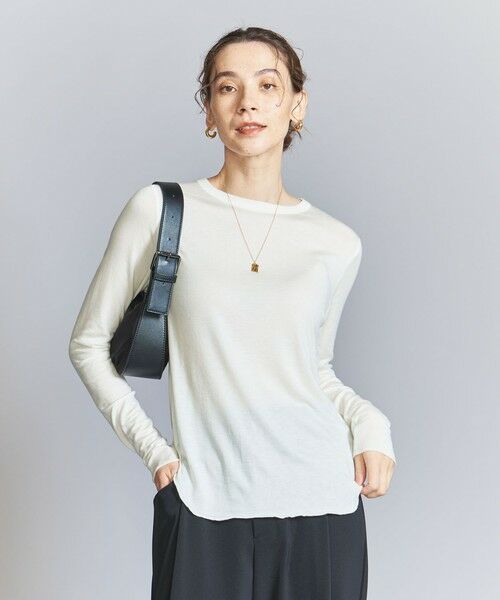 BEAUTY&YOUTH UNITED ARROWS / ビューティー&ユース ユナイテッドアローズ カットソー | セルロースウールブレンド クルーネック カットソー | 詳細3