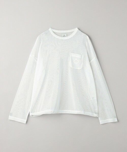 BEAUTY&YOUTH UNITED ARROWS / ビューティー&ユース ユナイテッドアローズ カットソー | ＜Charcoal＞メッシュ ロングスリーブ Tシャツ | 詳細4