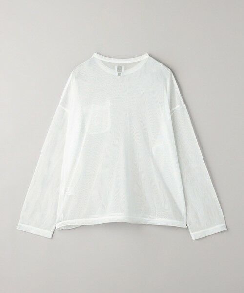 BEAUTY&YOUTH UNITED ARROWS / ビューティー&ユース ユナイテッドアローズ カットソー | ＜Charcoal＞メッシュ ロングスリーブ Tシャツ | 詳細5