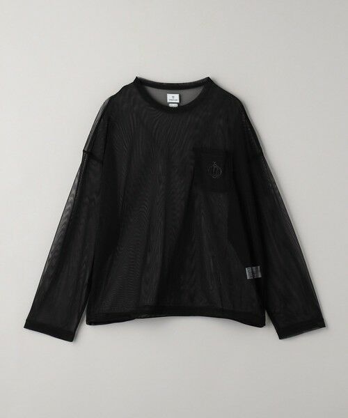 BEAUTY&YOUTH UNITED ARROWS / ビューティー&ユース ユナイテッドアローズ カットソー | ＜Charcoal＞メッシュ ロングスリーブ Tシャツ | 詳細14