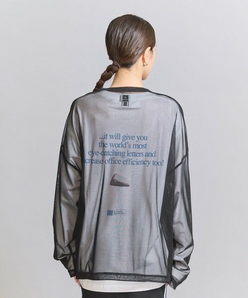 BEAUTY&YOUTH UNITED ARROWS / ビューティー&ユース ユナイテッドアローズ カットソー | ＜Charcoal＞メッシュ ロングスリーブ Tシャツ | 詳細13