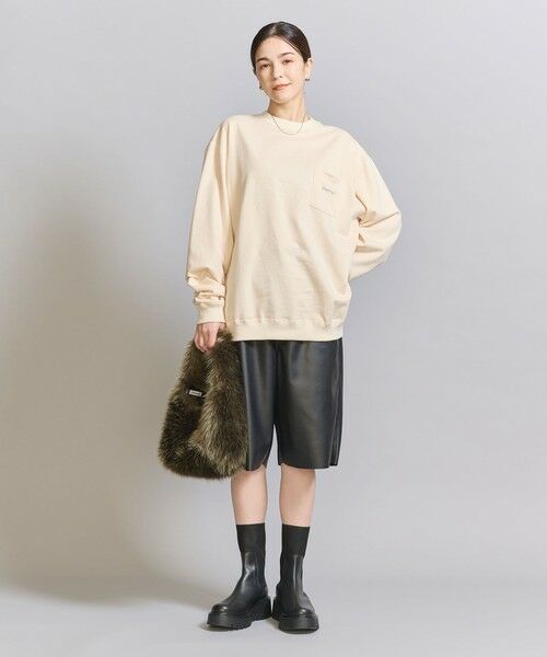 BEAUTY&YOUTH UNITED ARROWS / ビューティー&ユース ユナイテッドアローズ スウェット | ＜Charcoal＞シティプリント スウェット | 詳細3