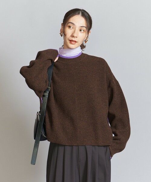 BEAUTY&YOUTH UNITED ARROWS / ビューティー&ユース ユナイテッドアローズ ニット・セーター | ネップカラーライン クルーネック ニットプルオーバー | 詳細16