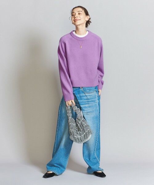 BEAUTY&YOUTH UNITED ARROWS / ビューティー&ユース ユナイテッドアローズ ニット・セーター | ウールカシミヤ アクアラグランクルーネックニット | 詳細17