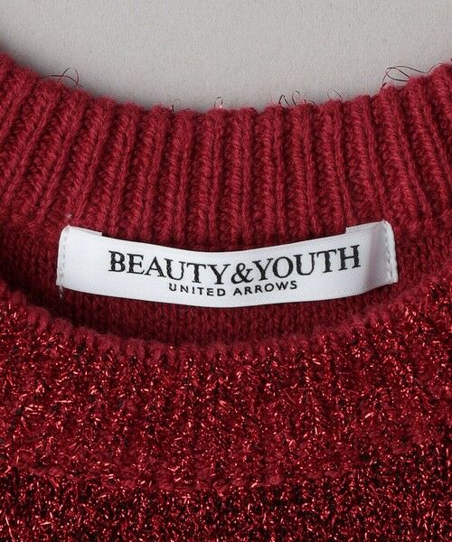 BEAUTY&YOUTH UNITED ARROWS / ビューティー&ユース ユナイテッドアローズ ニット・セーター | ラメニット ラウンドネック ノースリーブ | 詳細19