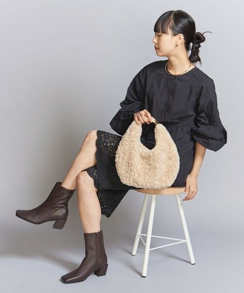 BEAUTY&YOUTH UNITED ARROWS / ビューティー&ユース ユナイテッドアローズ ハンドバッグ | 【別注】＜LE VERNIS＞フェイクファー ムーン ショルダーバッグ | 詳細2