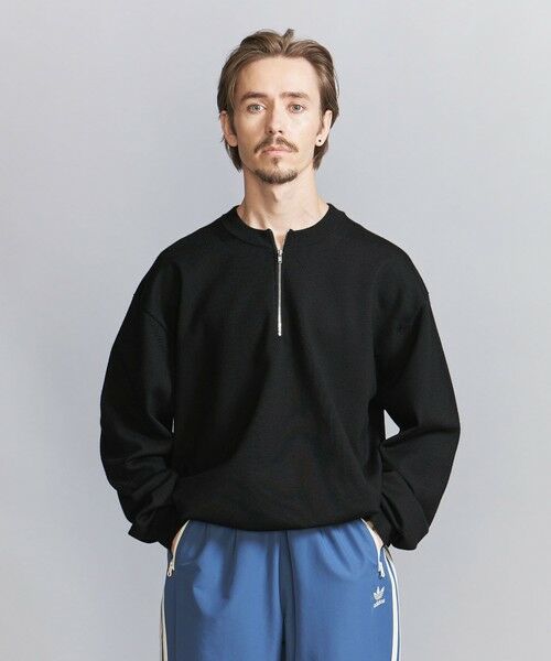 BEAUTY&YOUTH UNITED ARROWS / ビューティー&ユース ユナイテッドアローズ ニット・セーター | ハイブリッド ウール フォルム ジップ クルーネック ニット | 詳細2