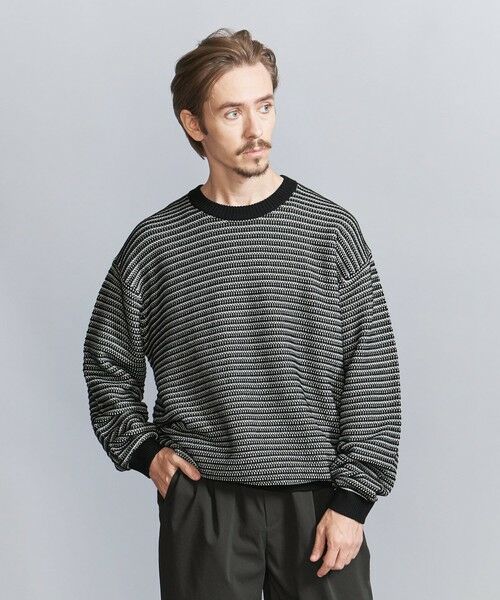 BEAUTY&YOUTH UNITED ARROWS / ビューティー&ユース ユナイテッドアローズ ニット・セーター | レトロ パターン クルーネック ニット | 詳細1