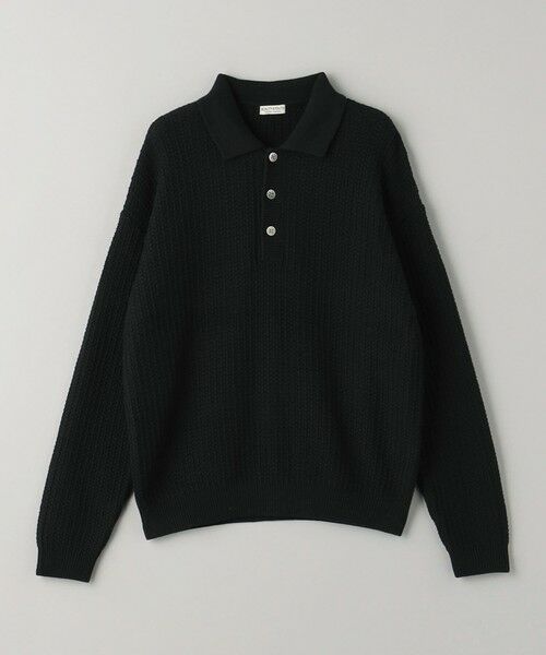 BEAUTY&YOUTH UNITED ARROWS / ビューティー&ユース ユナイテッドアローズ ニット・セーター | グリッド アゼ 3B ポロニット | 詳細4