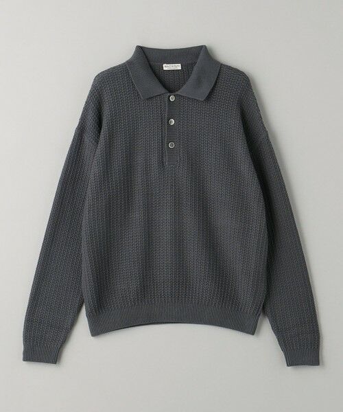 BEAUTY&YOUTH UNITED ARROWS / ビューティー&ユース ユナイテッドアローズ ニット・セーター | グリッド アゼ 3B ポロニット | 詳細15