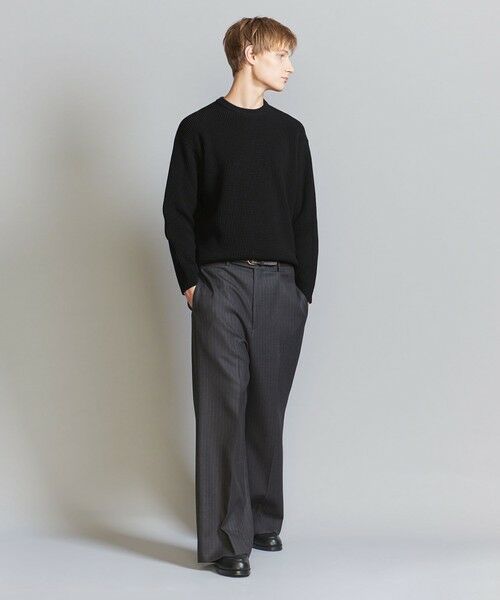 BEAUTY&YOUTH UNITED ARROWS / ビューティー&ユース ユナイテッドアローズ ニット・セーター | 【WEB限定】ウォッシャブル アゼ ニット Tシャツ | 詳細10