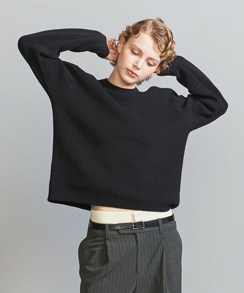 BEAUTY&YOUTH UNITED ARROWS / ビューティー&ユース ユナイテッドアローズ ニット・セーター | 【WEB限定】ウォッシャブル アゼ ニット Tシャツ | 詳細2