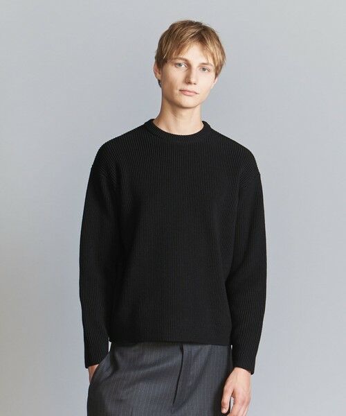 BEAUTY&YOUTH UNITED ARROWS / ビューティー&ユース ユナイテッドアローズ ニット・セーター | 【WEB限定】ウォッシャブル アゼ ニット Tシャツ | 詳細7