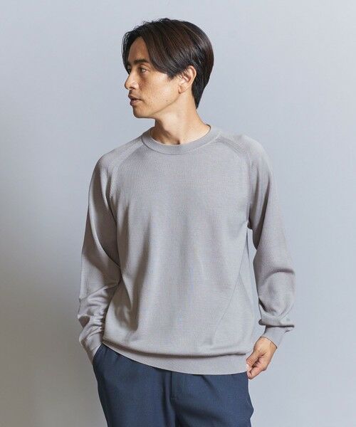 BEAUTY&YOUTH UNITED ARROWS / ビューティー&ユース ユナイテッドアローズ ニット・セーター | SUPER130 ウール クルーネック ニット  -ウォッシャブル- | 詳細7