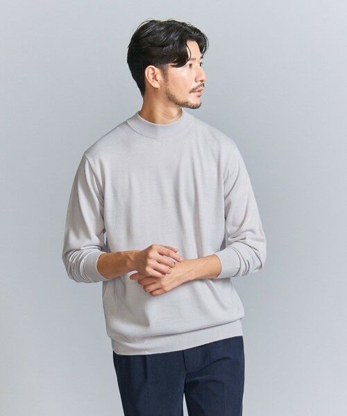 BEAUTY&YOUTH UNITED ARROWS / ビューティー&ユース ユナイテッドアローズ ニット・セーター | 【WEB限定 WARDROBE SMART】マシーンウォッシャブル ウールミックス ジャケット クルーネック | 詳細14