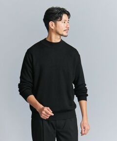 【WEB限定 WARDROBE SMART】マシーンウォッシャブル ウールミックス アゼ モックネック