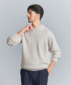 【WEB限定 WARDROBE SMART】マシーンウォッシャブル ウールミックス アゼ モックネック