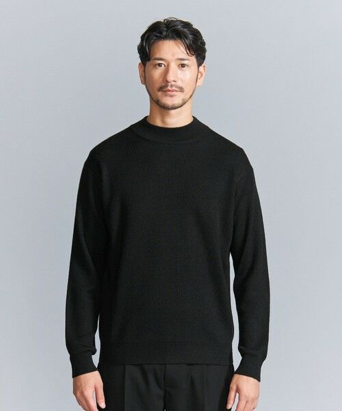 BEAUTY&YOUTH UNITED ARROWS / ビューティー&ユース ユナイテッドアローズ ニット・セーター | 【WEB限定 WARDROBE SMART】マシーンウォッシャブル ウールミックス アゼ モックネック | 詳細6