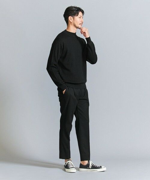 BEAUTY&YOUTH UNITED ARROWS / ビューティー&ユース ユナイテッドアローズ ニット・セーター | 【WEB限定 WARDROBE SMART】マシーンウォッシャブル ウールミックス アゼ モックネック | 詳細3