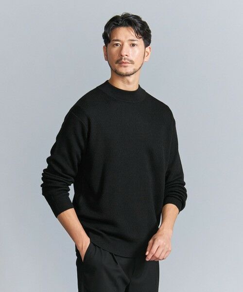 BEAUTY&YOUTH UNITED ARROWS / ビューティー&ユース ユナイテッドアローズ ニット・セーター | 【WEB限定 WARDROBE SMART】マシーンウォッシャブル ウールミックス アゼ モックネック | 詳細4