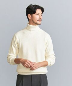 【WEB限定 WARDROBE SMART】マシーンウォッシャブル ウールミックス アゼ タートルネック