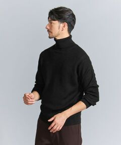 【WEB限定 WARDROBE SMART】マシーンウォッシャブル ウールミックス アゼ タートルネック