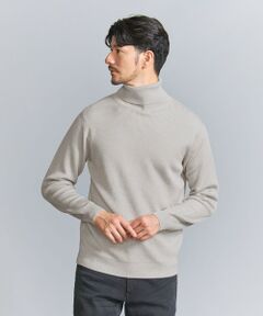 【WEB限定 WARDROBE SMART】マシーンウォッシャブル ウールミックス アゼ タートルネック