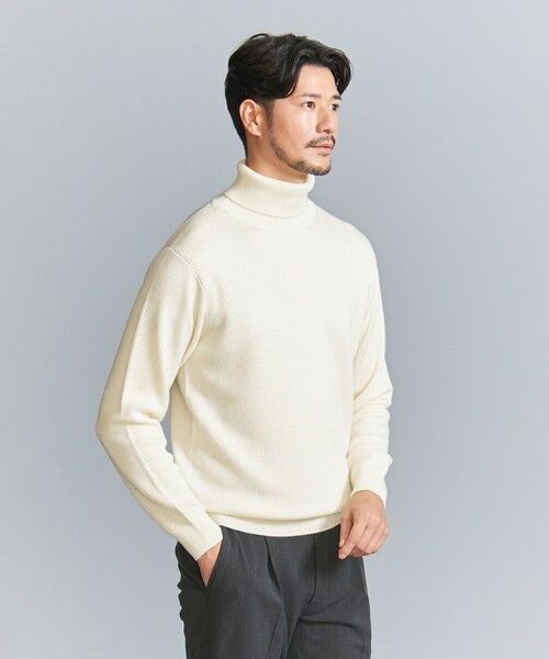 BEAUTY&YOUTH UNITED ARROWS / ビューティー&ユース ユナイテッドアローズ ニット・セーター | 【WEB限定 WARDROBE SMART】マシーンウォッシャブル ウールミックス アゼ タートルネック | 詳細1