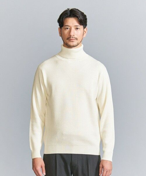 BEAUTY&YOUTH UNITED ARROWS / ビューティー&ユース ユナイテッドアローズ ニット・セーター | 【WEB限定 WARDROBE SMART】マシーンウォッシャブル ウールミックス アゼ タートルネック | 詳細6