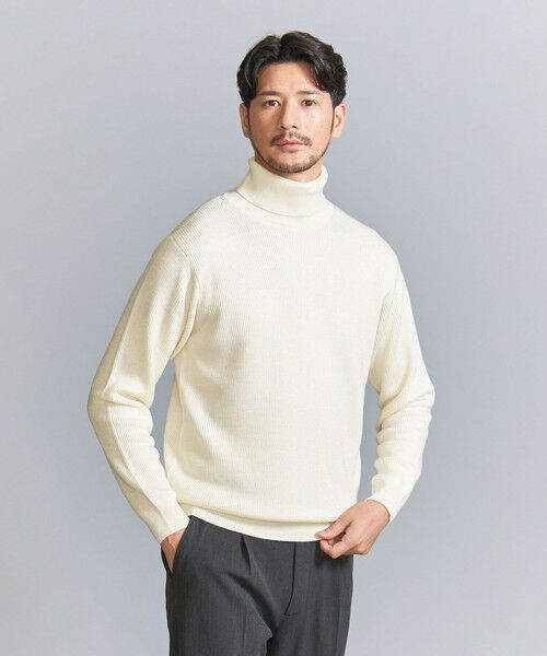 BEAUTY&YOUTH UNITED ARROWS / ビューティー&ユース ユナイテッドアローズ ニット・セーター | 【WEB限定 WARDROBE SMART】マシーンウォッシャブル ウールミックス アゼ タートルネック | 詳細2