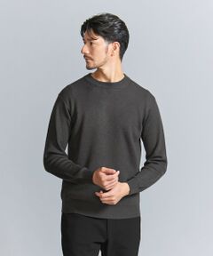 【WEB限定 WARDROBE SMART】マシーンウォッシャブル ウールミックス アゼ クルーネック