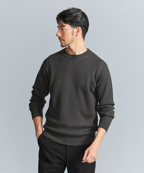 BEAUTY&YOUTH UNITED ARROWS / ビューティー&ユース ユナイテッドアローズ ニット・セーター | 【WEB限定 WARDROBE SMART】マシーンウォッシャブル ウールミックス アゼ クルーネック | 詳細10