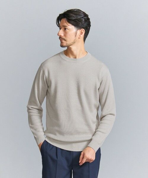 BEAUTY&YOUTH UNITED ARROWS / ビューティー&ユース ユナイテッドアローズ ニット・セーター | 【WEB限定 WARDROBE SMART】マシーンウォッシャブル ウールミックス アゼ クルーネック | 詳細16