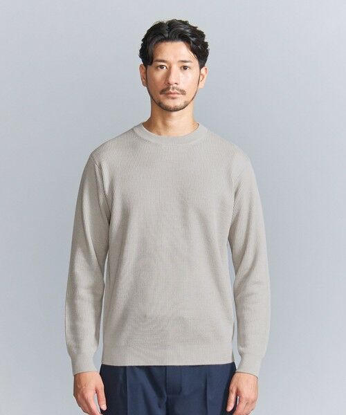 BEAUTY&YOUTH UNITED ARROWS / ビューティー&ユース ユナイテッドアローズ ニット・セーター | 【WEB限定 WARDROBE SMART】マシーンウォッシャブル ウールミックス アゼ クルーネック | 詳細17