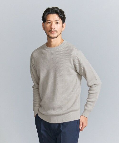 BEAUTY&YOUTH UNITED ARROWS / ビューティー&ユース ユナイテッドアローズ ニット・セーター | 【WEB限定 WARDROBE SMART】マシーンウォッシャブル ウールミックス アゼ クルーネック | 詳細14