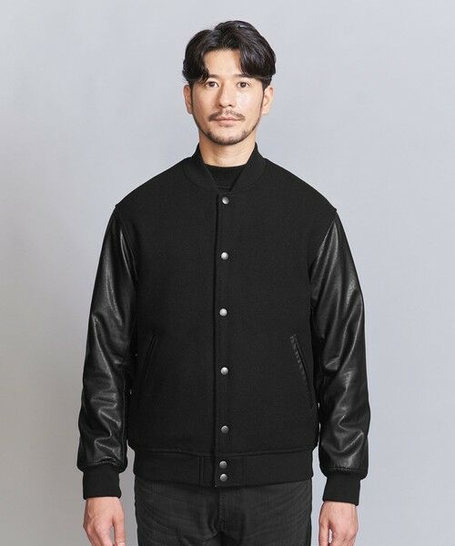 BEAUTY&YOUTH UNITED ARROWS / ビューティー&ユース ユナイテッドアローズ その他アウター | 【WEB限定 WARDROBE SMART】ブラックメルトン レザーライク スタジャン | 詳細4