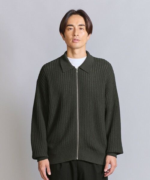 BEAUTY&YOUTH UNITED ARROWS / ビューティー&ユース ユナイテッドアローズ カーディガン・ボレロ | ドロップ アゼ ポロ ジップ ジャケット ‐ウォッシャブル‐ | 詳細10