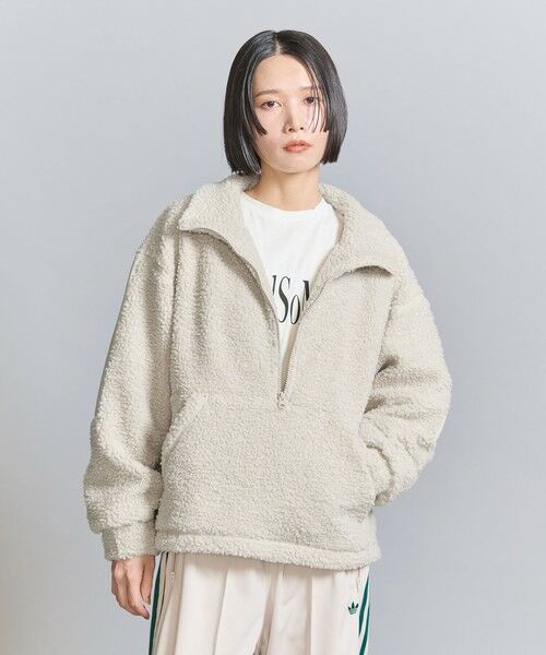 BEAUTY&YOUTH UNITED ARROWS / ビューティー&ユース ユナイテッドアローズ カットソー | ボア ハーフジップ ドロスト プルオーバー | 詳細2