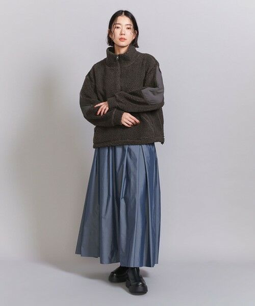 BEAUTY&YOUTH UNITED ARROWS / ビューティー&ユース ユナイテッドアローズ カットソー | ボア ハーフジップ ドロスト プルオーバー | 詳細9