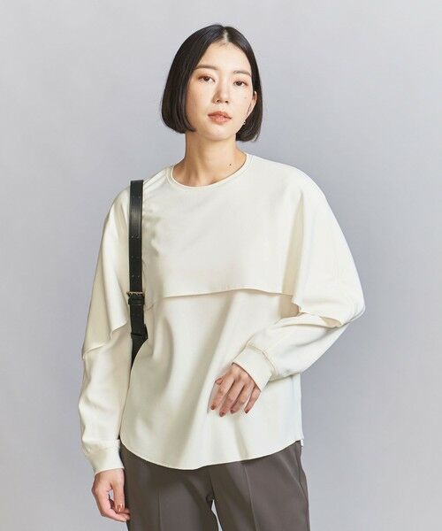 BEAUTY&YOUTH UNITED ARROWS / ビューティー&ユース ユナイテッドアローズ カットソー | 【WEB限定 Wardrobe DAILY MINIMAL】ケープフリル レイヤーカットソー | 詳細1